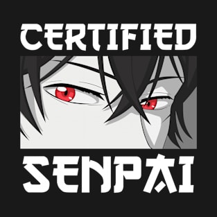 Funny Anime Merch  Certified Senpai T-Shirt