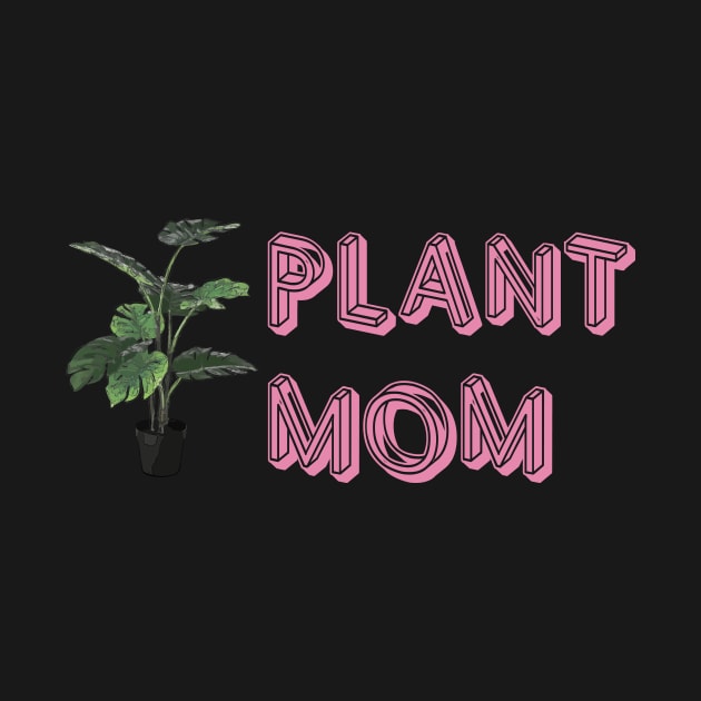 Plant Mom, pink with house plant by Window House