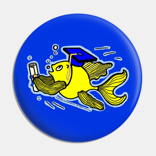 Graduation Fish Pin by FabSpark