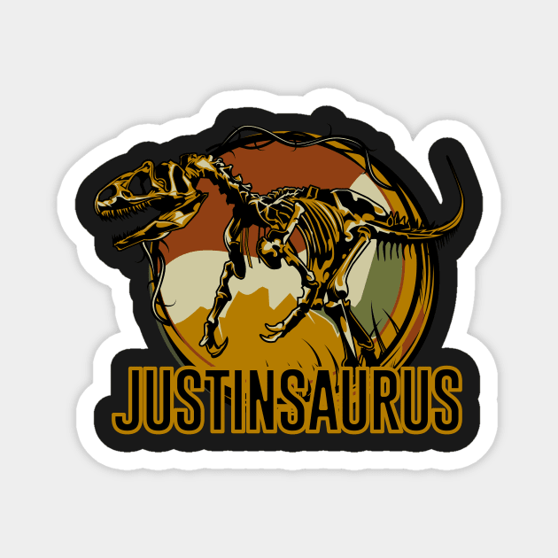 Justinsaurus Justin Dinosaur T-Rex Magnet by HawaiPlus