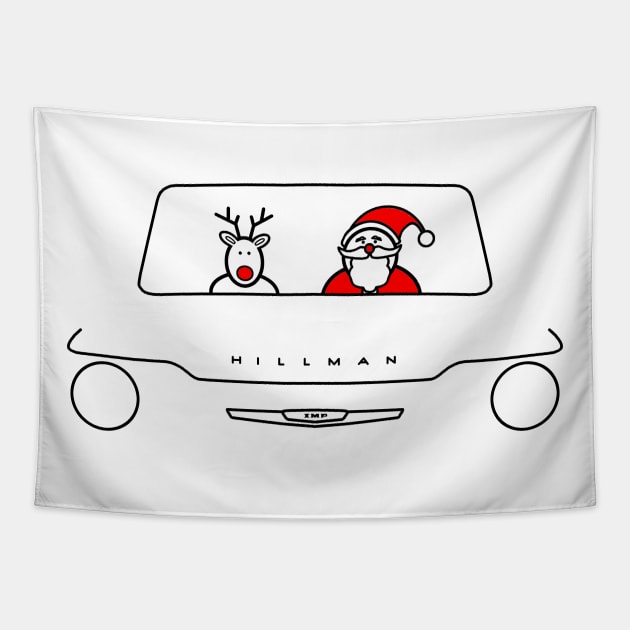 Hillman Imp classic car Christmas special edition Tapestry by soitwouldseem