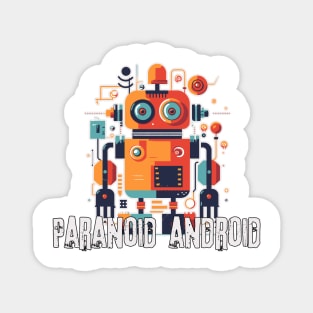 Paranoid Android Robot 90s band Magnet