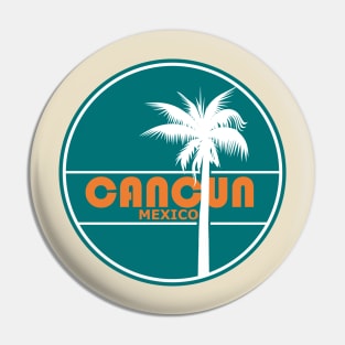 Retro Cancun Mexico Vacation Gift Pin