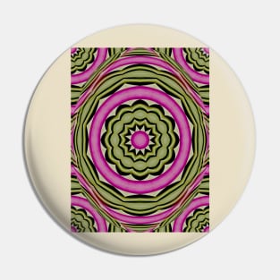 Green and Purple Abstract Pin