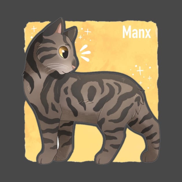 Cat Manx by Kelp Art