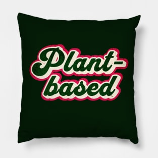 Vintage Plant-Based Graphic Logo Pillow