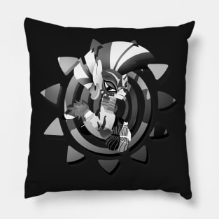 Zecora Black and White Pillow