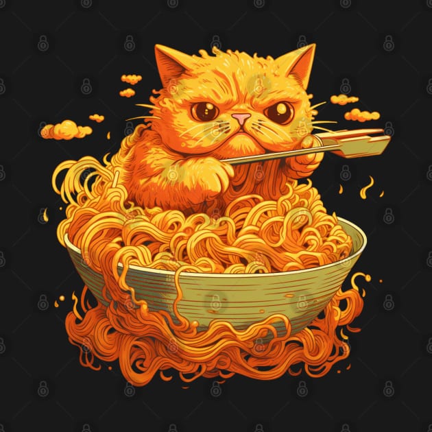 Feline Ramen by OscarVanHendrix