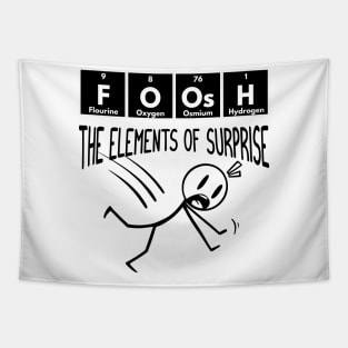 FOOSH Periodic Table of Elements Stick Figure design Tapestry