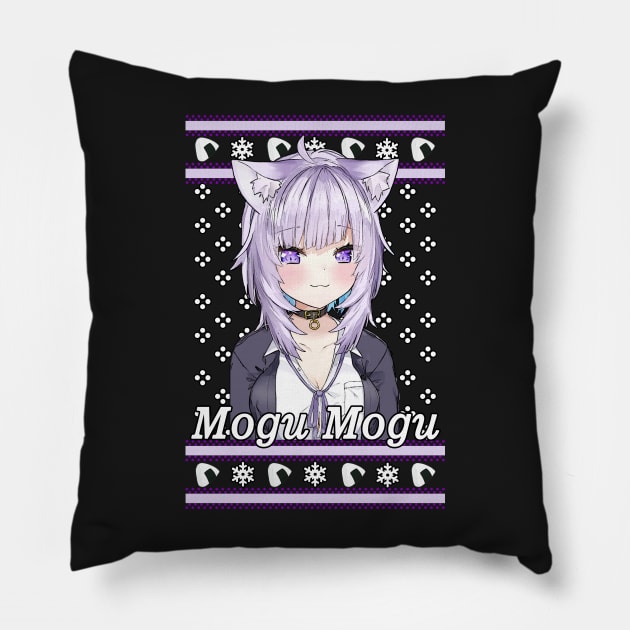 Nekomata Okayu Hololive Christmas Pillow by TonaPlancarte