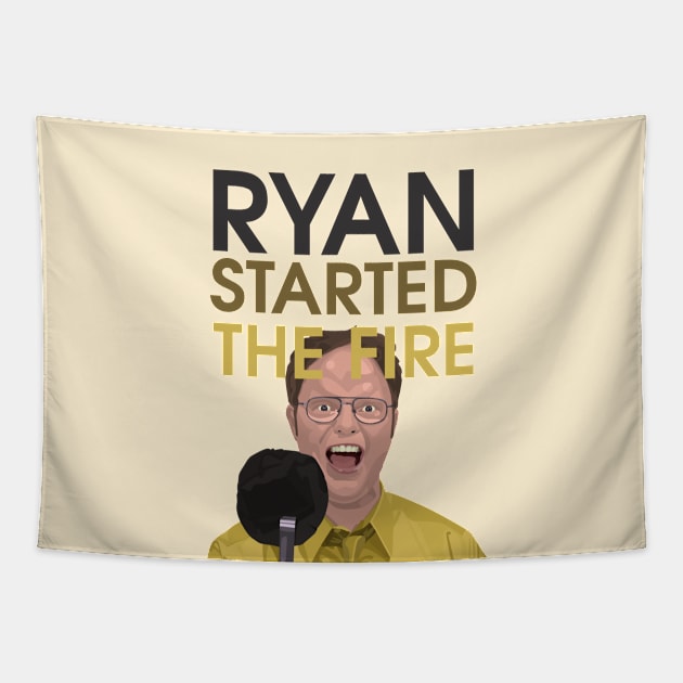 OFFICE | DWIGHT | RYAN FIRE Tapestry by fernandaffp