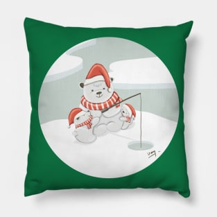 Christmas Polar Bears Pillow