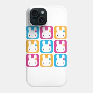 Kawaii Bunny Squares Phone Case