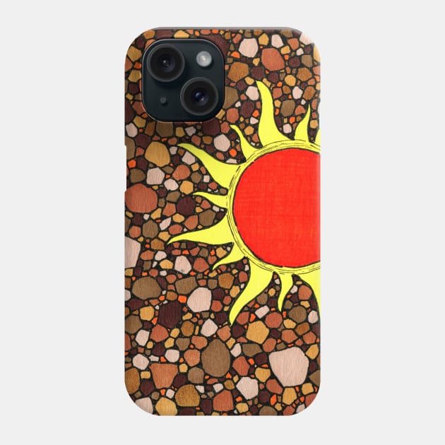 Sun with Brown background Phone Case by AleHouseDrae