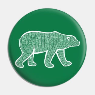 Polar Bear - hand drawn detailed animal lovers design Pin