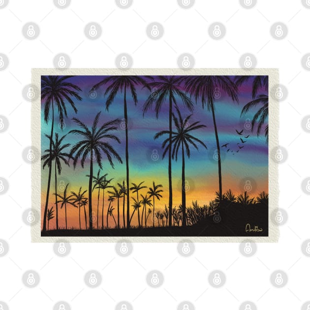 Summer sunset artwork By Annalisa Amato by annalisaamato