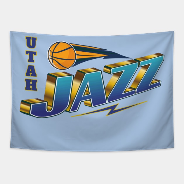 Utah Jazz Basketball Team Tapestry by antarte