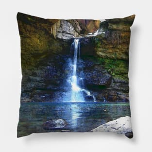 Watercolored Waterfall Pillow