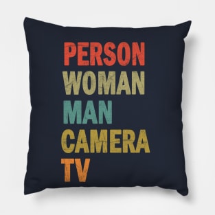 Person Woman Man Camera TV Pillow