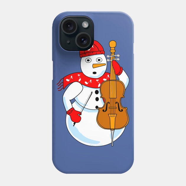 Cello Snowman Phone Case by Barthol Graphics