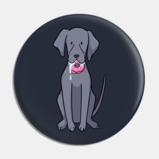 Dog eating donut cartoon Pin