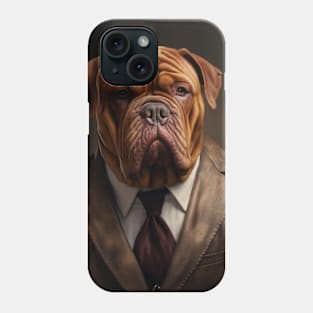 Dogues de Bordeaux Dog in Suit Phone Case