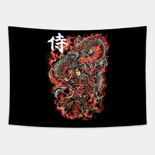 Dragon Samurai Tapestry