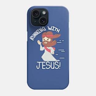 Running With Jesus Christian Jogger Phone Case