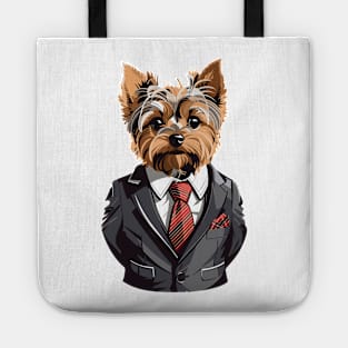 Yorkshire Terrier With Suit Tote