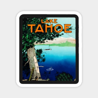 Lake Tahoe Vintage Style Magnet