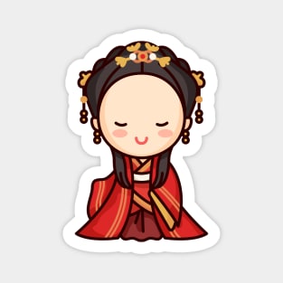 Cute Traditional Chinese Bride Character Magnet