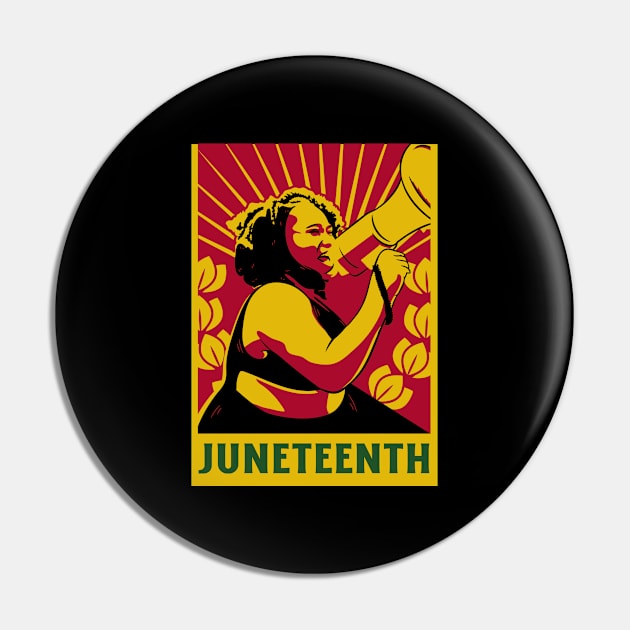 Your Voice Matters - Juneteenth Pin by Rachel Garcia Designs