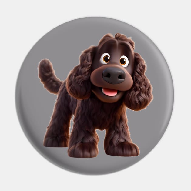 Irish Water Spaniel Pin by BlackCricketdesign