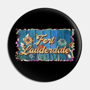 Retro Fort Name Flowers Limited Edition Proud Classic Styles Pin