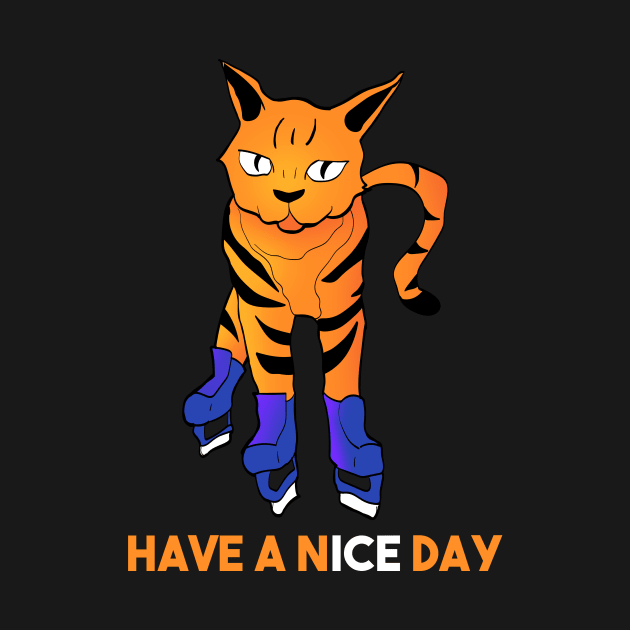 Have a nice day - ice skating cat by Max
