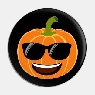 Cool Pumpkin Emoji Halloween Gift Pin