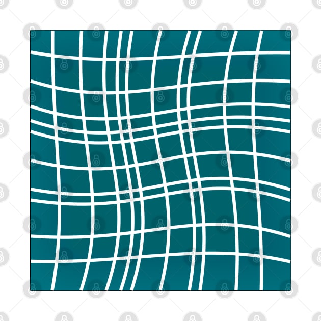 Dancing White Lines on Teal by PSCSCo