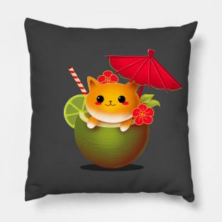 Cocktail cat Pillow