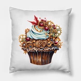 Steampunk Christmas Cupcake Pillow