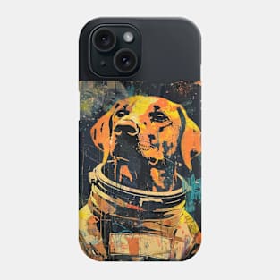 Vintage labrador astronaut portrait Phone Case