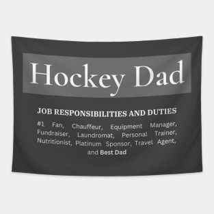 Hockey Dad Responsibilities (Dark) Tapestry