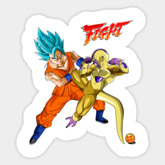 Dbz Freezer Vs Goku Goku Sticker Teepublic Uk