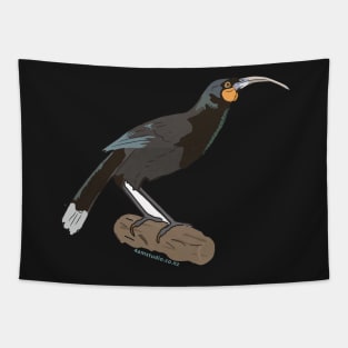 Hand Drawn New Zealand Huia Bird Tapestry