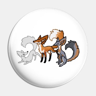 Joyous June Foxes Pin