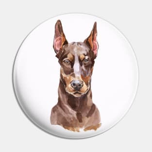 Red Doberman Pin