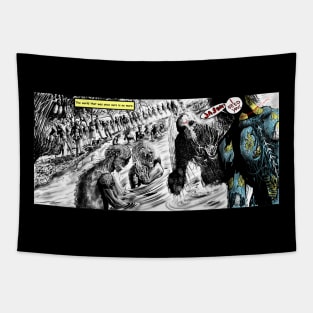 Jason and Mother vs Zombies Tapestry