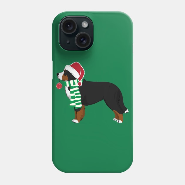 Christmas Bernese Mt Dog Phone Case by EMR_Designs