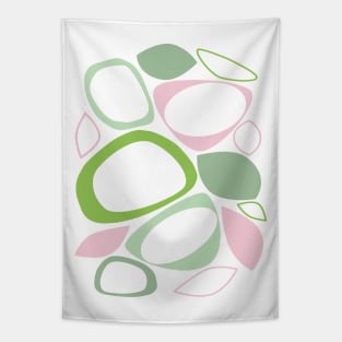 Mid Century Modern Abstract 8 Pink and Green Tapestry