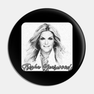 Trisha Yearwood (black white design) Pin