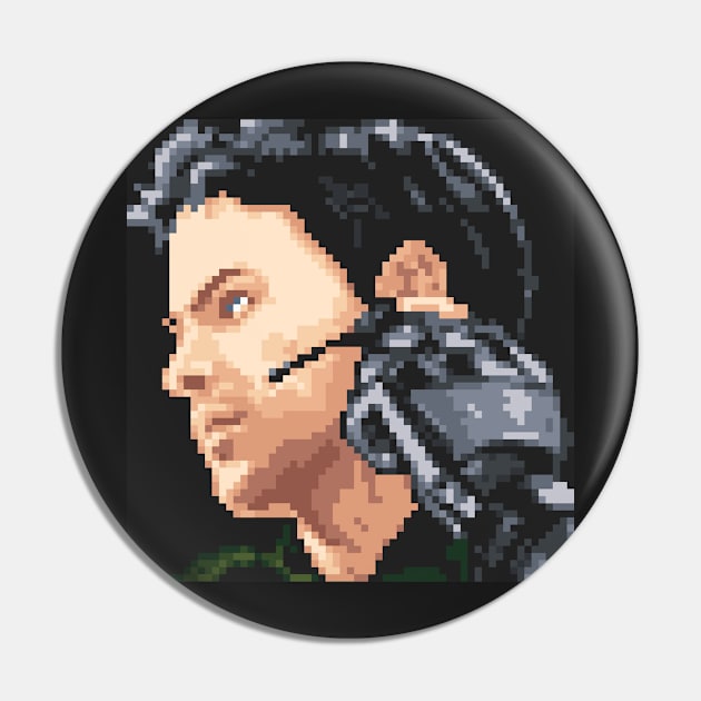 Chris Redfield Pixel Art Pin by AlleenasPixels